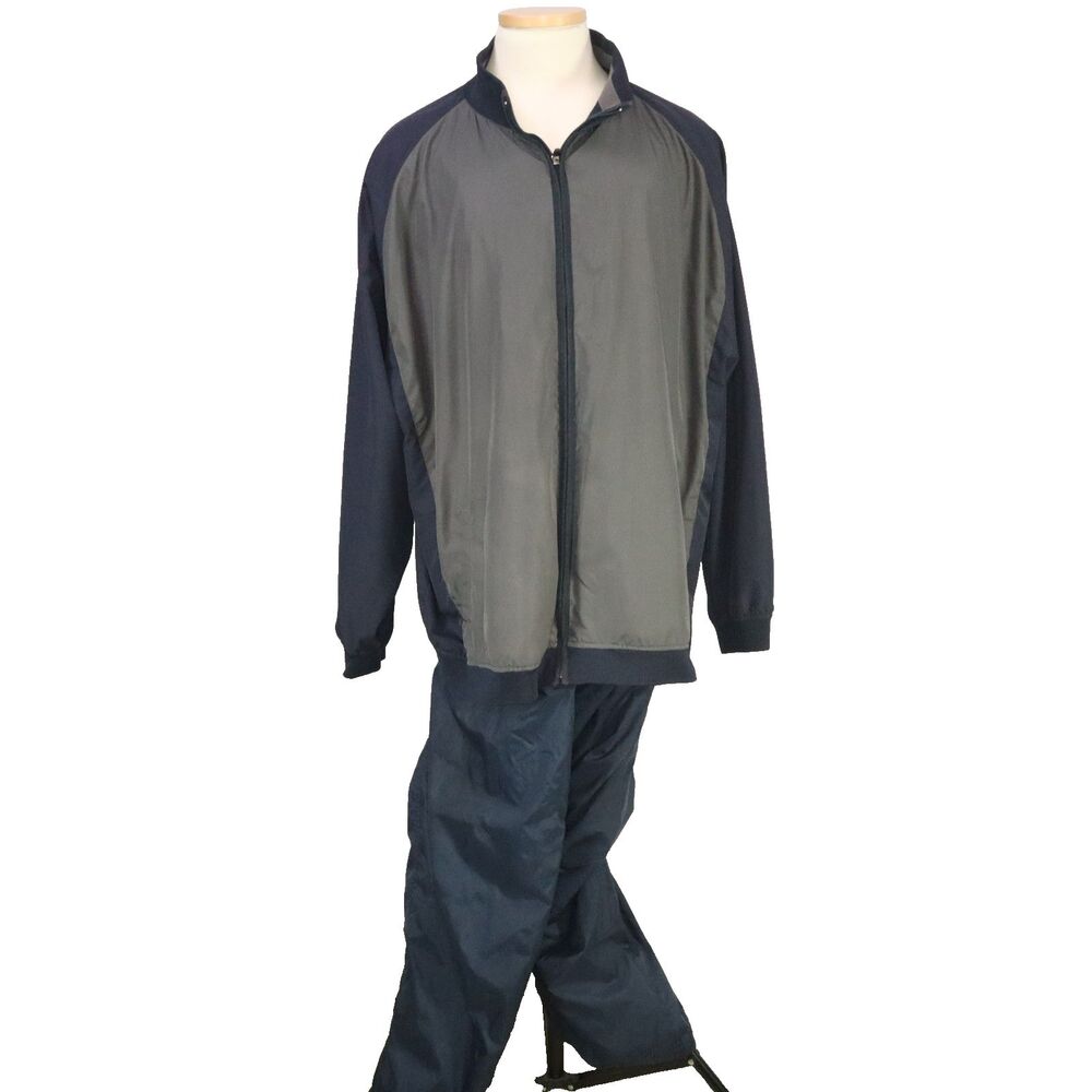 Graphite Sport Jogging Work-out Warm up Suit Blue Jacket XXL/ Pants 3X Lined